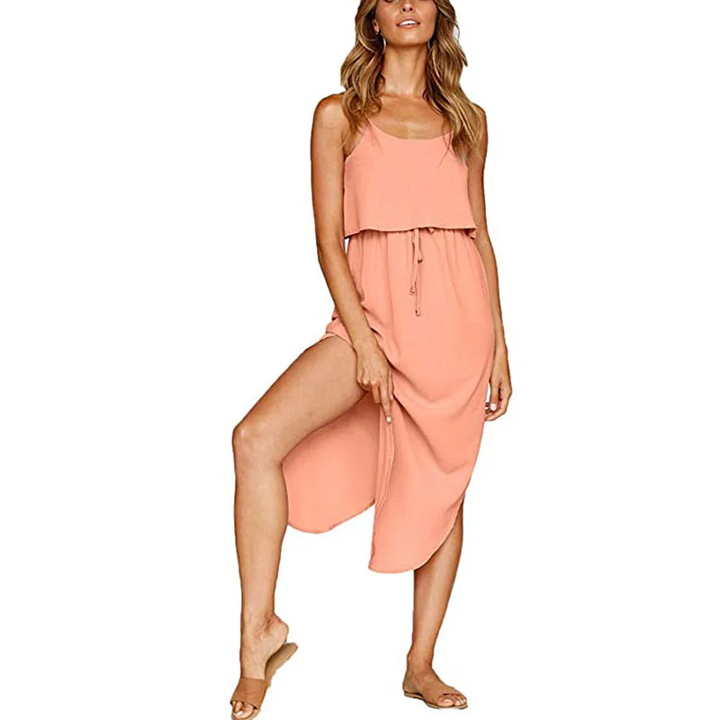 Женское пляжное платье на завязках с открытой спиной 9 цветов|Женские платья| |