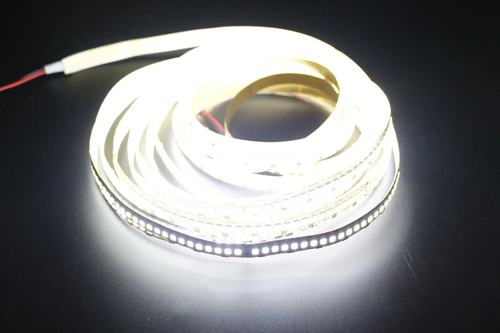 Светодиодный полосы 2835 SMD 1200 светодиодный чип 12V 24V светодиодный гибкий PCB светильник светодиодный задний светильник полосы светодиодный лента 240 светодиодный/m Белый/теплый белый, 1 м, 2 м, 5 м