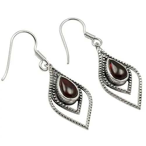 

Lovegem Genuine Rubellite EARRINGS 925 Sterling Silver, 39mm,AE1829