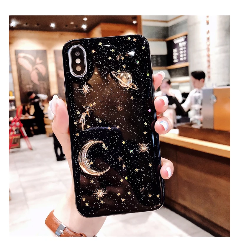 Для huawei P30 pro Чехол P10 P20 mate20 nova 3e 3 3i 2s Милая блестящая Луна с перекрестным ремешком чехол для телефона для honor V20 V10 10 Lite 9