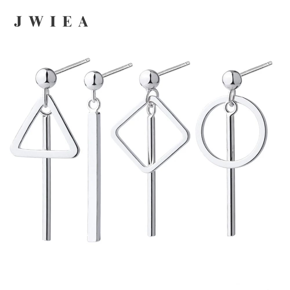 Геометрические серьги из стерлингового серебра 925 пробы Висячие для вечеринок