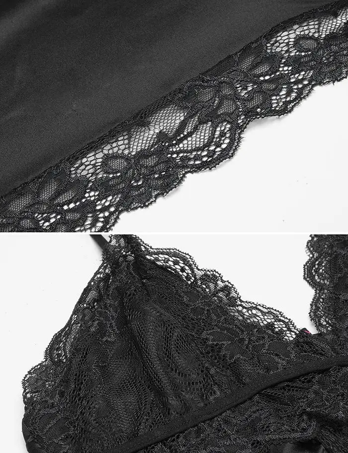 Avidlove атласная пижама комплект нижнего белья для женщин топ и шорты Пижама Femme Ночная Сексуальная кружевная одежда для сна Одежда для дома