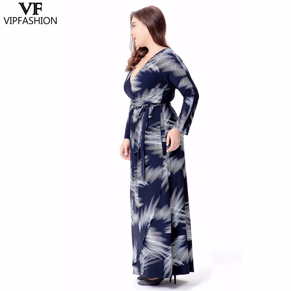 Женское Повседневное платье с принтом VIP FASHION летнее до щиколотки глубоким v