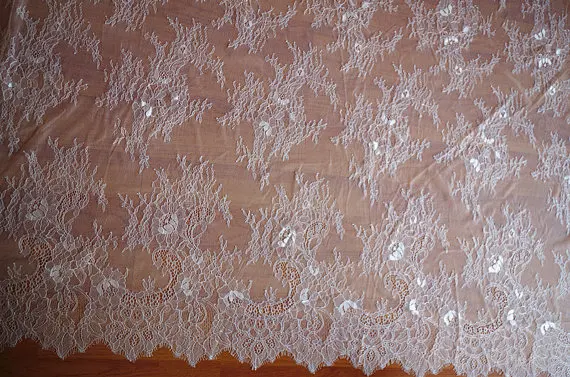 1 ярд Шантильи кружевной ткани свадебные кружева Кружева ретро Свадебная