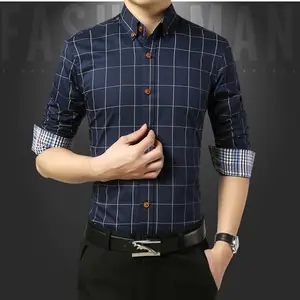 _ Мужская рубашка сезона весна-осень 2022 года, приталенное платье, мужская клетчатая рубашка с длинным рукавом, мужская красная клетчатая хлопковая повседневная мужская рубашка, рубашки