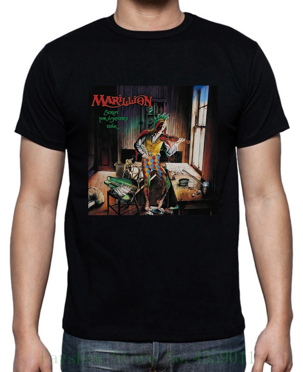 Мужская черная футболка Marillion со сценарием для JesterS Tear 83 размер M 5Xl с коротким