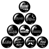 mamie pour lavie je taime 10pcs mixed 12mm16mm18mm25mm round photo glass cabochon demo flat back making findings zb1149