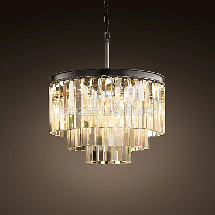 Винтажные люстры светодиодное освещение современная Хрустальная Призма люстра