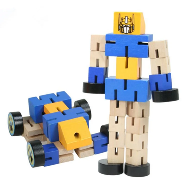 2018 Новый DIY Morph робот головоломки детские развивающие деревянные игрушки пальцы