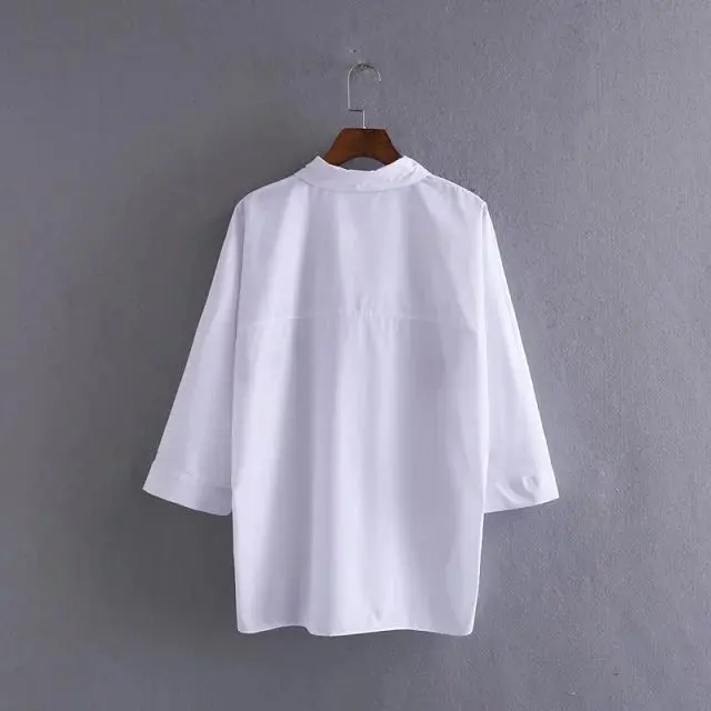 Новинка 2017 весенне-осенняя женская блузка с цветочной вышивкой офисные рубашки