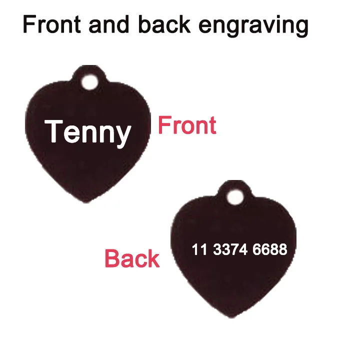 2 шт./лот Бесплатная индивидуальные гравировка текста бирки собаки Алюминий