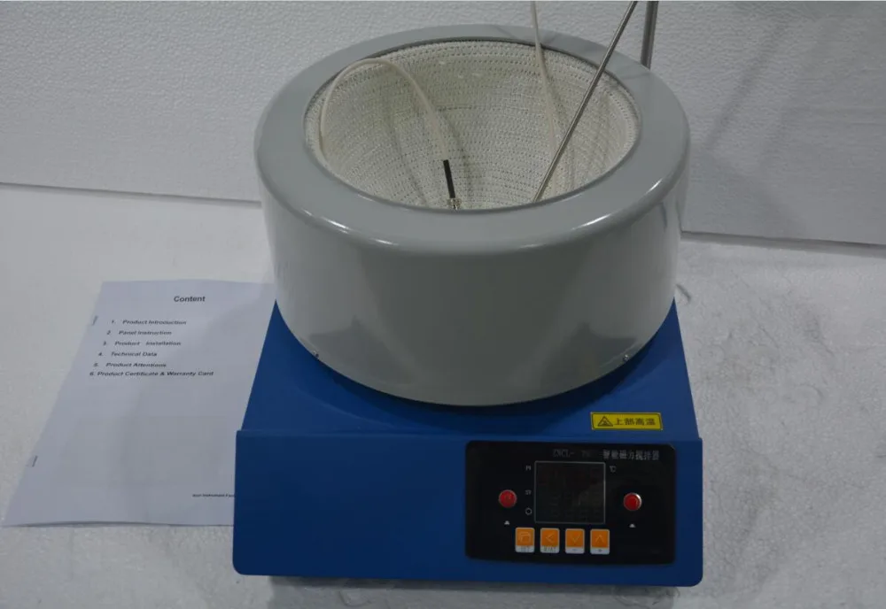 Sonda de Temperatura com Mistura Marca Nova Transporte Rápido Display Digital Mantle Aquecimento Magnético 220 v Zncl-ts-5000ml