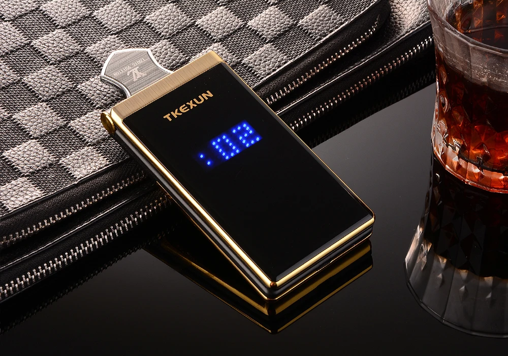 TKEXUN флип сенсорный экран 3," дисплей телефон скорость DialSOS металлический корпус не умный мобильный телефон