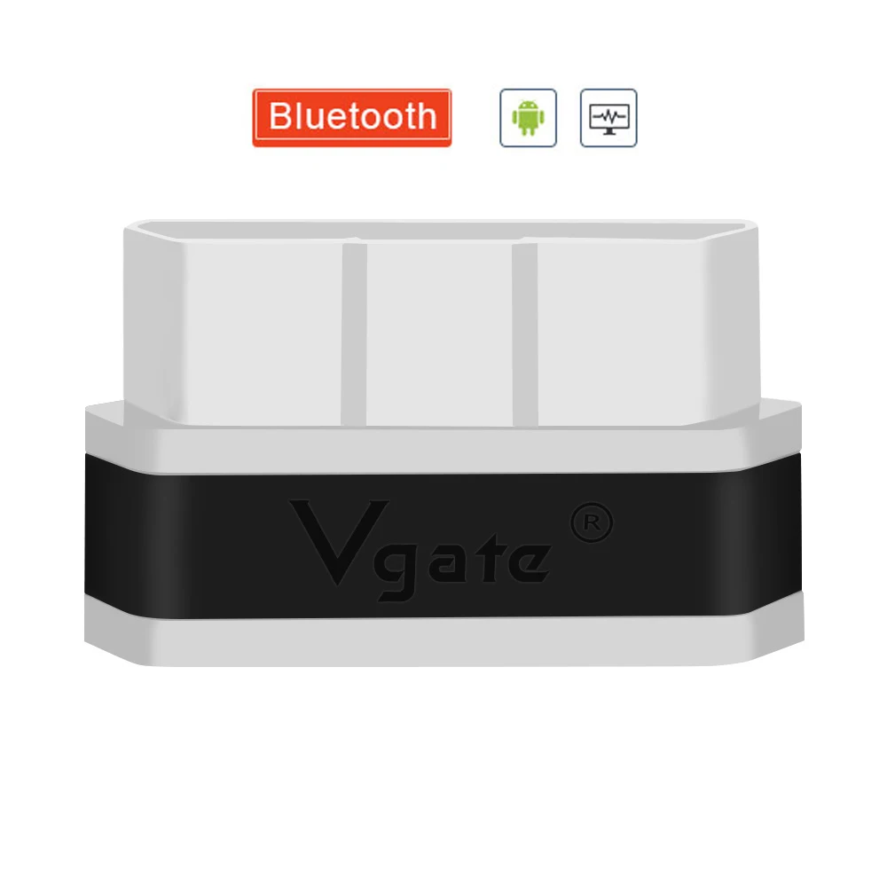 Vgate iCar2 ELM 327 Bluetooth v2.1 obd obd2 сканер автоматический диагностический инструмент OBDII ELM327 считыватель кодов для android/PC Поддержка J1850 - Цвет: BT-white black