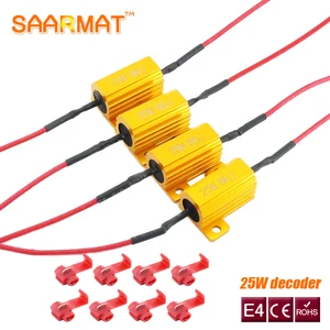 4X25 Вт Светодиодный фонарь заднего хода, стоп-сигнал поворота, резистор нагрузки, исправление ошибок, быстрая вспышка 7443 WY21W W21W 7440 P215W 1157 P21W 1156 PY21W