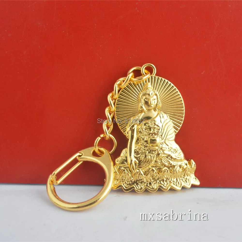 Fengshui подарок золотого Будда Шакьямуни брелок W1231 | Дом и сад
