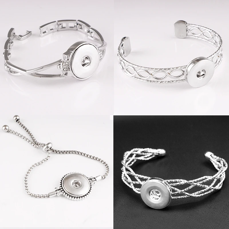 XH6263 metal 18mm snap button jewelry Bracelet&ampBangles High Quality for girls Women | Украшения и аксессуары