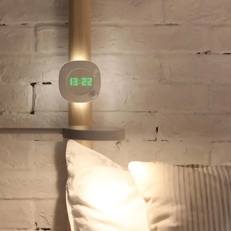 PIR Motion Sensor LED Night Light with Time Clock Bedroom Stairs Wall Lamp Battery Power 2 Lighting Color Adjustable Brightness | Освещение