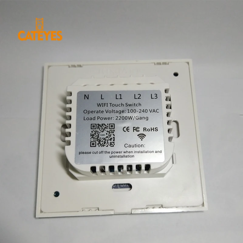 Cateyes AC 220 В стандарт ЕС и Великобритании wifi 3 банды настенный водонепроницаемый