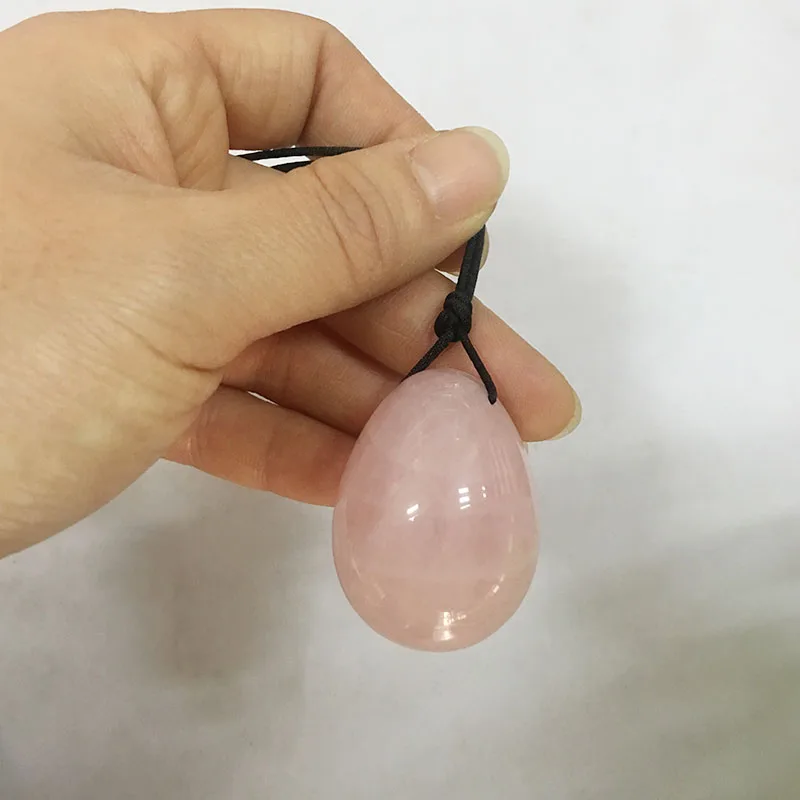 Натуральный комплект из 3 просверленных розовых роз яйца кварца Кристальные Яни