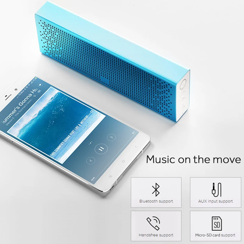 Оригинальный Xiaomi mi Bluetooth Динамик Беспроводной разъём подачи внешнего сигнала AUX-in