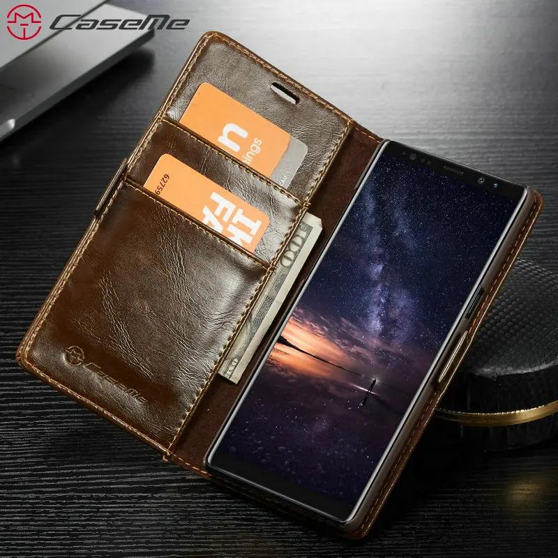 CaseMe бумажник чехол для Samsung Galaxy Note 9 с подставкой кожаный флип-чехол ультра-тонкий