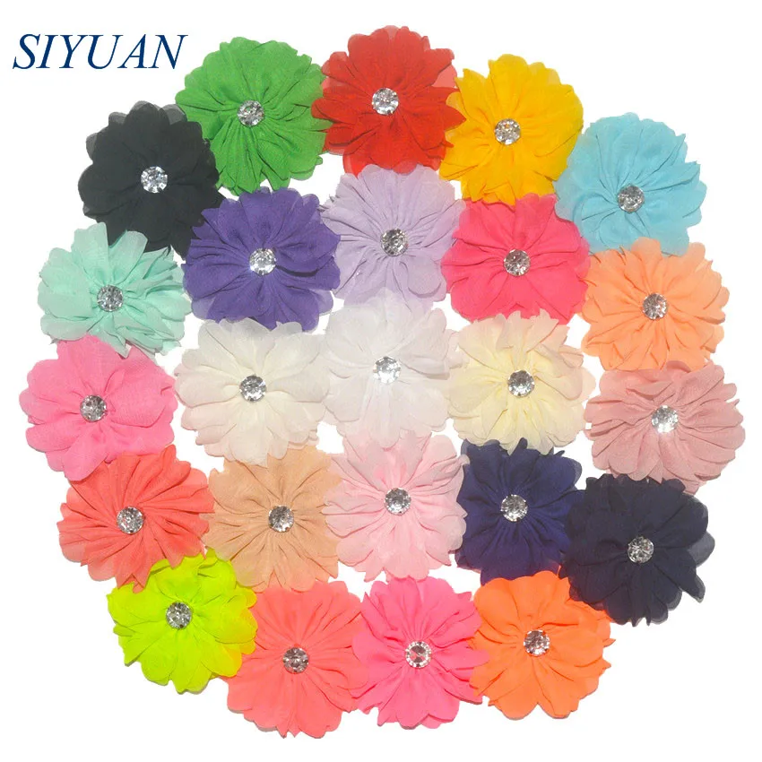 Зажим для волос из искусственной шифоновой ткани 30 шт./лот 2 8 дюйма|Аксессуары