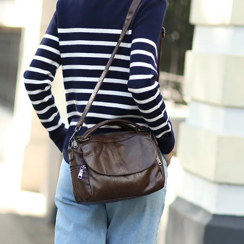 Новая модная дизайнерская женская сумка через плечо из 100% натуральной кожи