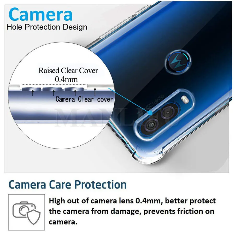 for Motorola Moto One Vision case silicone cover scratch resistant TPU slim coque 6.3 Clear |