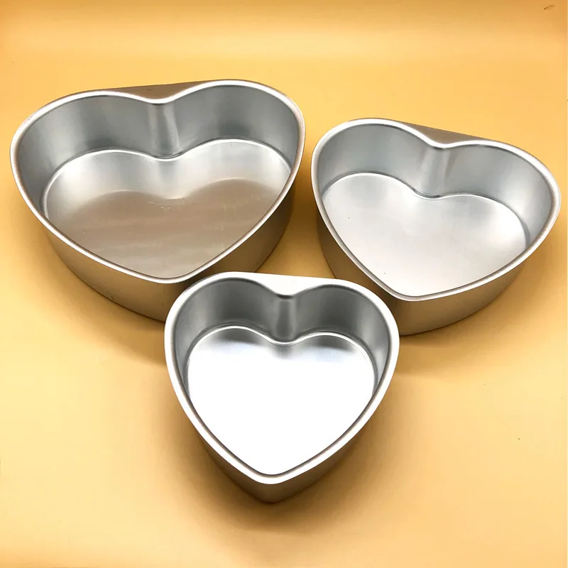 B фиксированная Нижняя основа формы для торта в форме сердца алюминиевая форма