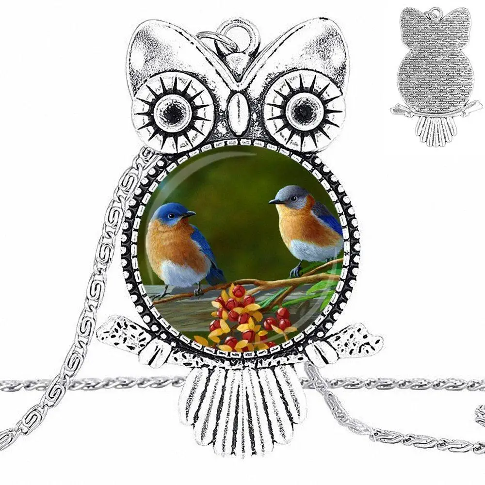 EJ глазурь зимние крылья Винтажные Ювелирные изделия покрытые стеклом кабошон