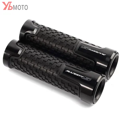 Black Мотоцикл Нескользящие ручки для YAMAHA YP 150/250/400 GRAND/величественность/xeneer XC155 TMAX530 T-MAX Алюминий+ резиновое покрытие - Цвет: Black