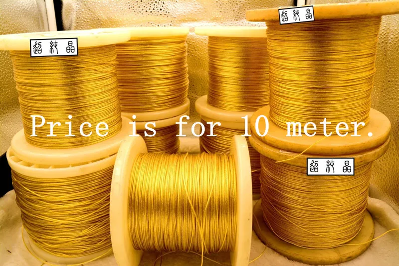 

PE Insulated Golden 6NOCC diy earphone cable (Price is for 10meters)