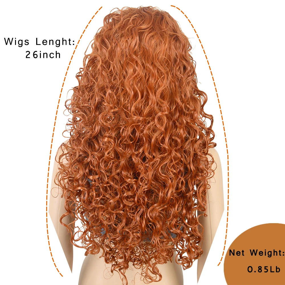 3011 Xi.Rocks аниме фильм смелая Принцесса Мерида Косплей Оранжевый вьющиеся ролевая