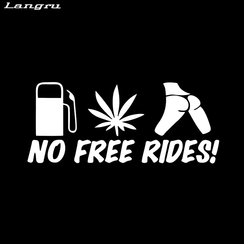 Автомобильная наклейка Langru забавная виниловая на окна автомобиля без Free Rides JDM