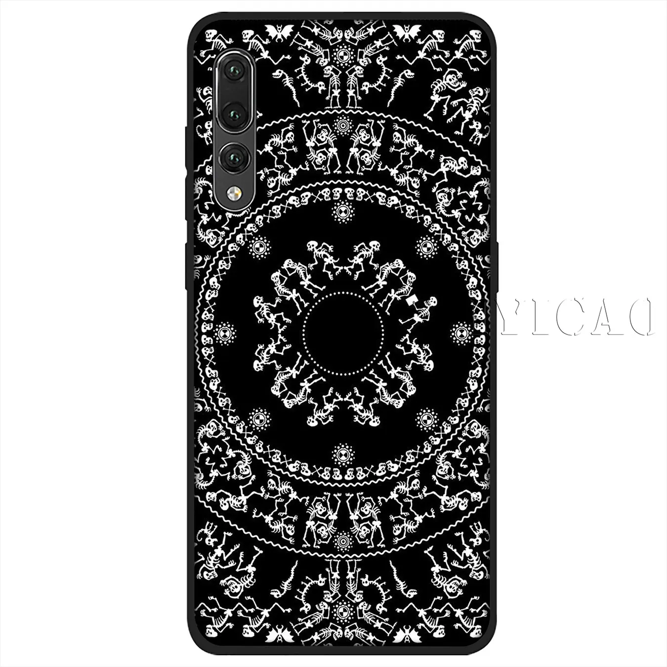 IYICAO Blue totem mandala flower Soft Silicone Case for Huawei P30 P20 Pro P10 P9 P8 Lite Mini 2017 2016 P smart Z 2019 Cover |