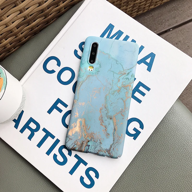 Жесткие чехлы для huawei P30 P20 mate 20 Pro Lite, разноцветный мраморный чехол из поликарбоната для Honor 10 10Lite Nova 3e 4e 4 P Smart