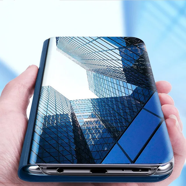 Умный зеркальный флип чехол для huawei Y6 Y7 Prime Y9 2018 2019 mate 10 Lite P30 Pro Чехол honor 7C 7A 8X10 Nova 2i 3