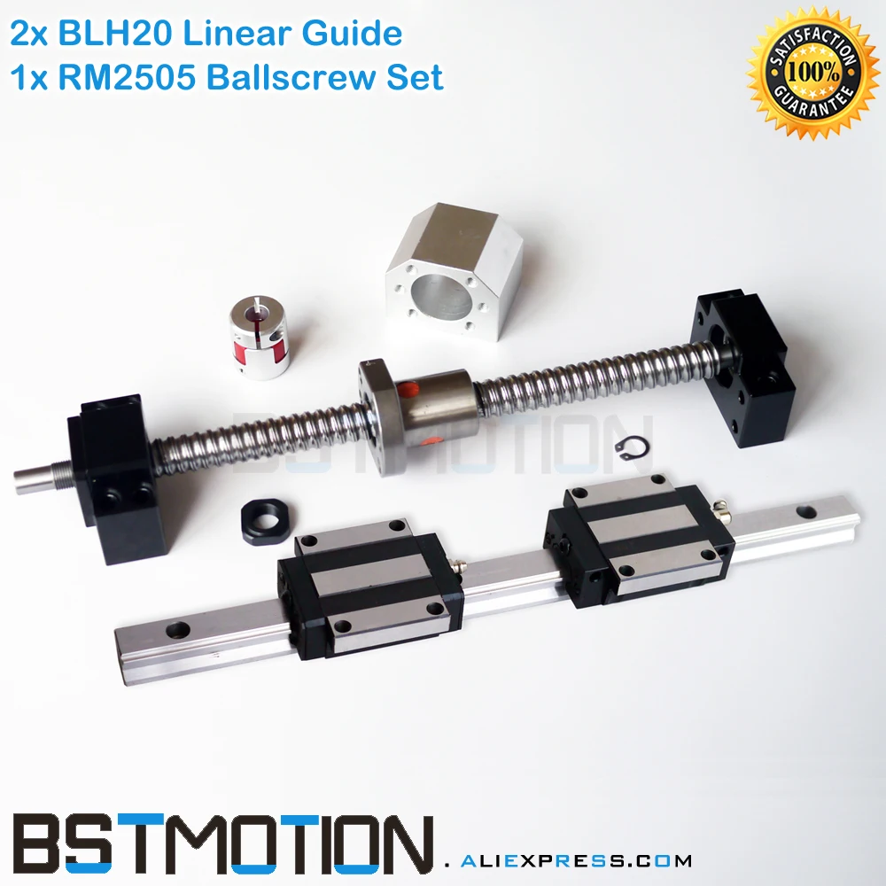 2505 шариковый винт BK20 BF20 + BLH25 25 мм линейная направляющая 300 400 500 700 800 900 1000 1100 1200 # HGW25CC
