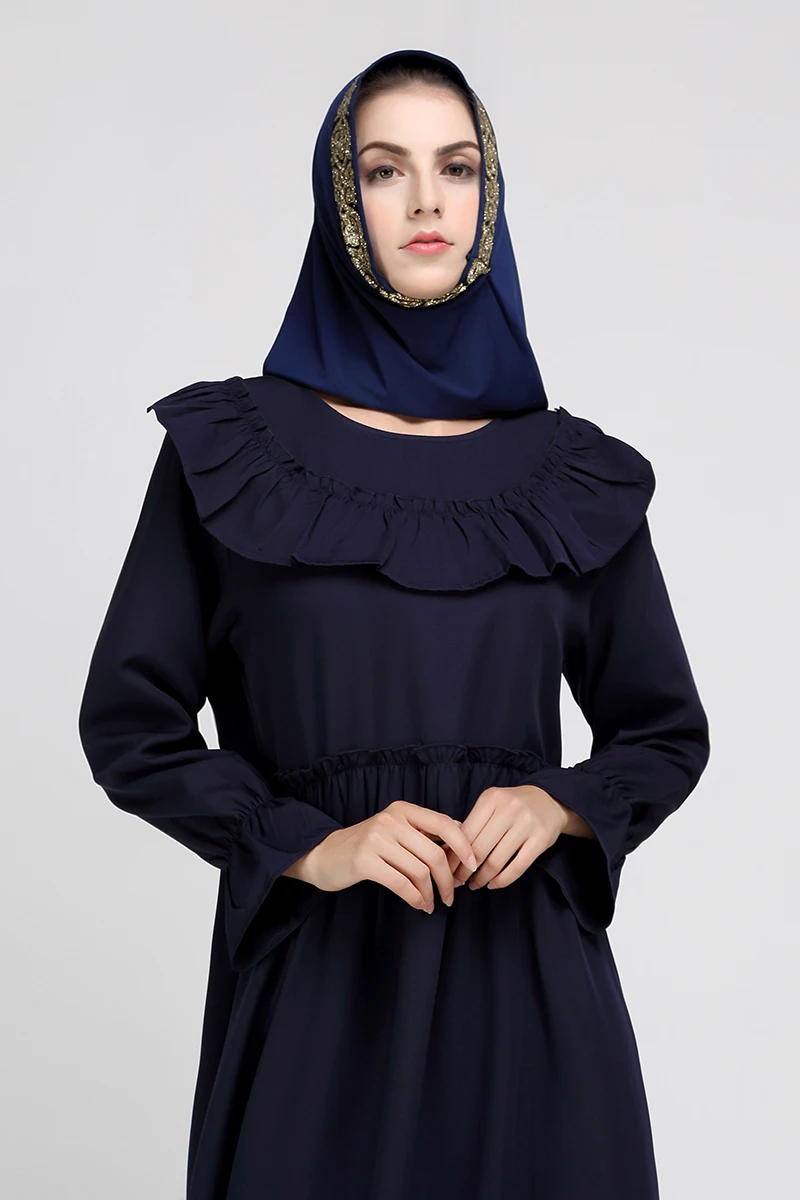 2019 mAh Премиум Jubah модное Макси платье с рюшами|Женские платья| |