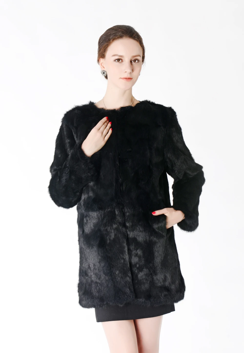 Новое поступление 100% горячая Распродажа Женская куртка из натурального меха