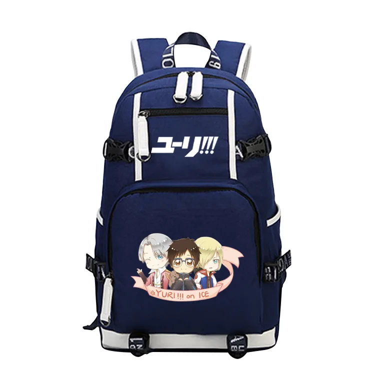 Хит, аниме, YURI on ICE Victor COS, цветной рюкзак с принтом, Mochila, Женский Школьный рюкзак, рюкзак для ноутбука, брезентовые рюкзаки для девочек-подростков