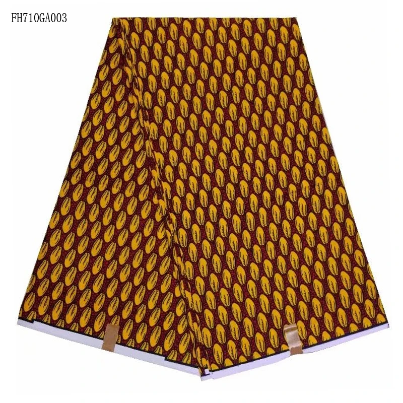 Fashion African wax fabric Feather design Yellow real african prints 6 yds for women dresses FH710GA004 | Дом и сад