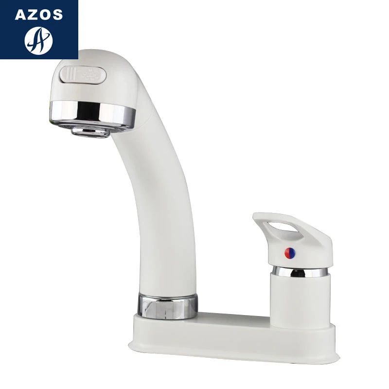 Azos выдвижной кран вращающийся смесительный клапан латунный Белый Переключатель