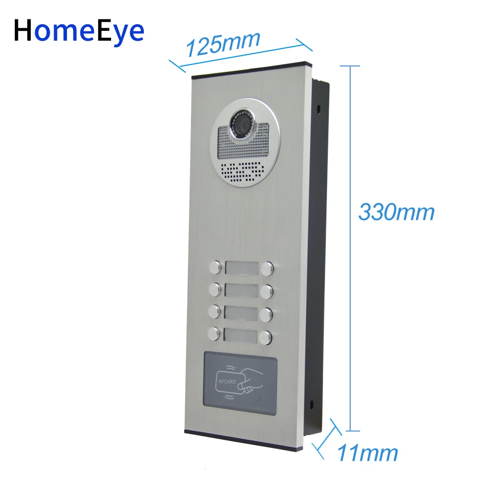 Видеодомофон HomeEye 7 дюймов 4 провода 1200 ТВЛ 8 квартир|Видеодомофон| |
