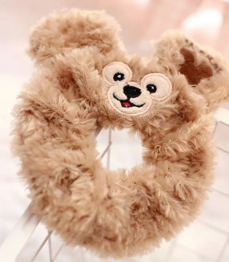 2 цвета 5 см медведи Duffy и shelliemay плюшевые игрушки медведь серии периферийный круг Вельветовая повязка для волос ремешок на запястье для девочек подарок