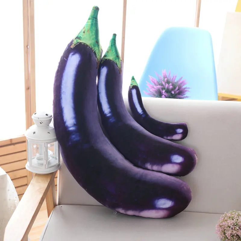 Симпатичные искусственные баклажаны детские подушки мягкая подушка плюшевая