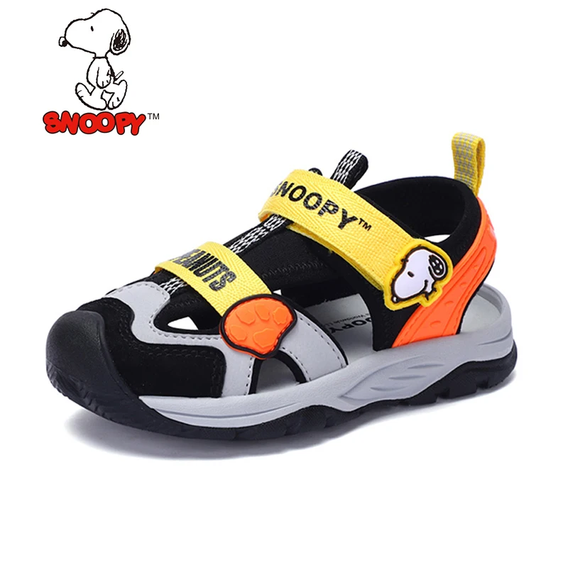 Snoopy/детские сандалии для мальчиков из искусственной кожи ортопедическая обувь