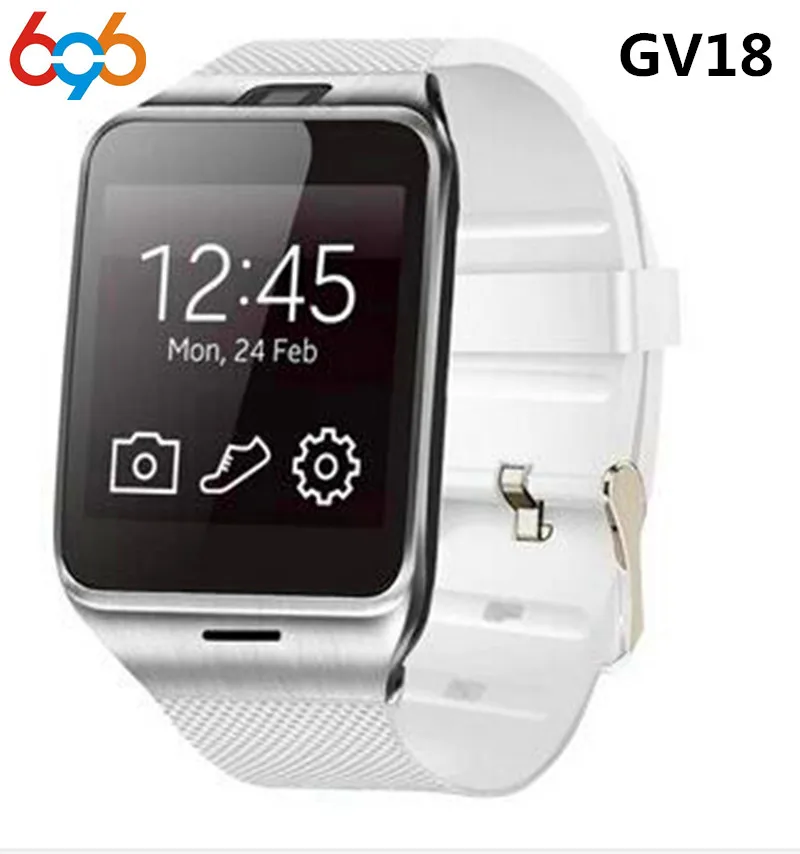 696 Смарт часы Gv18 пульсометр с камерой SIM TF карта слот Bluetooth водостойкий Smartwatch для
