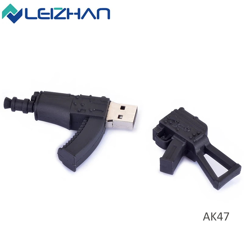 LEIZHAN USB флеш-накопитель пистолет Ak 47 крутой 64 г 32 16 8 4 флешка 2 0 Компьютерная память